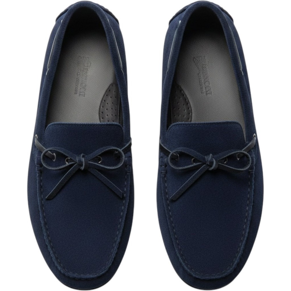 TOTO Mens Blue Suede Driving Moccasins Loafers H32606 Navy Size 10